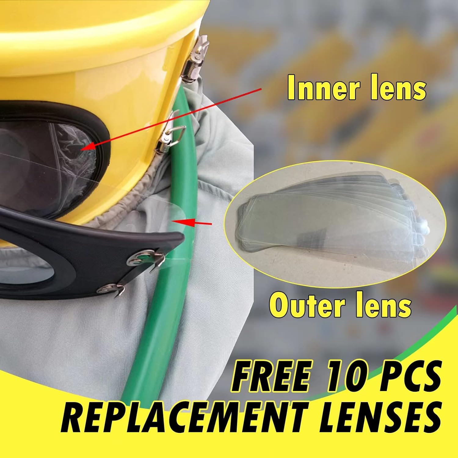 ABX Cascos de soldadura con chorro de arena para hombres, herramienta de protección de cabeza de seguridad suministrada por aire, para pulverizar,