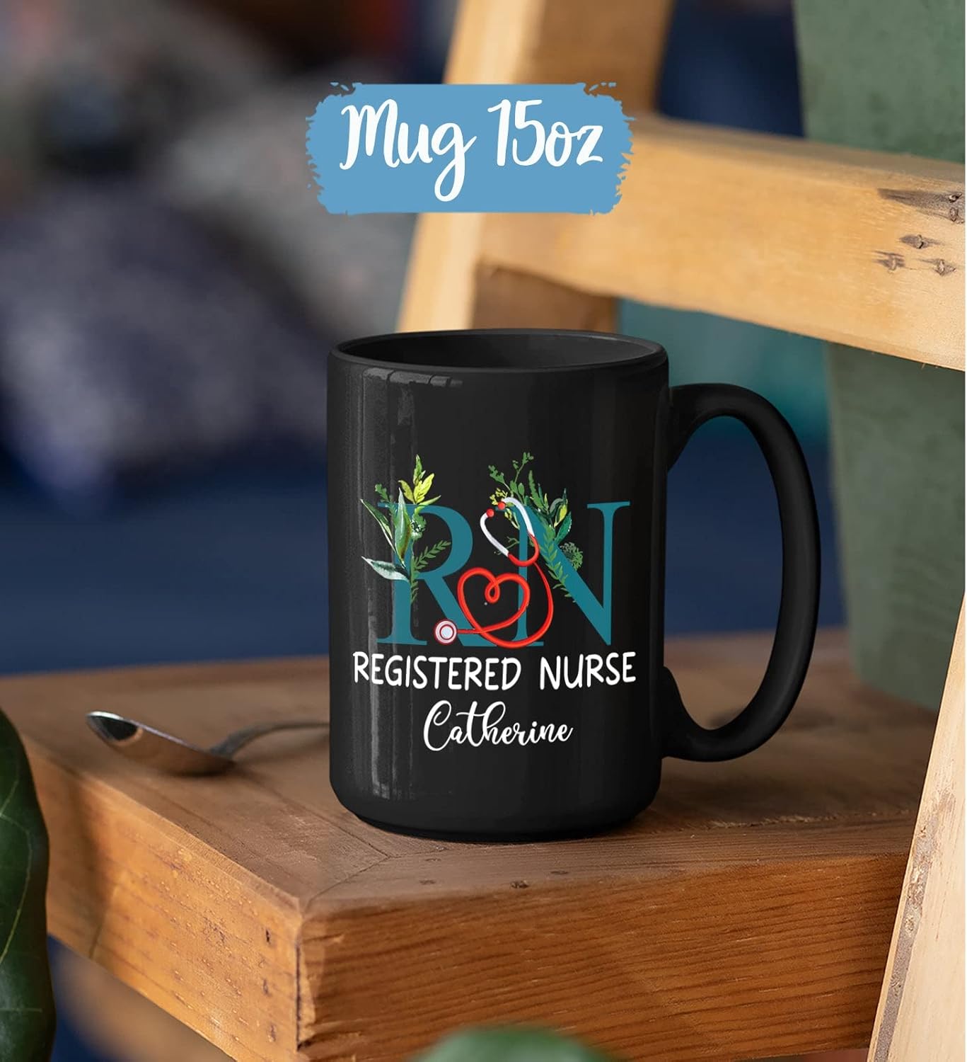 Taza de té para enfermera, tazas de enfermera personalizadas, taza de café de enfermera registrada con nombre personalizado, taza de café para
