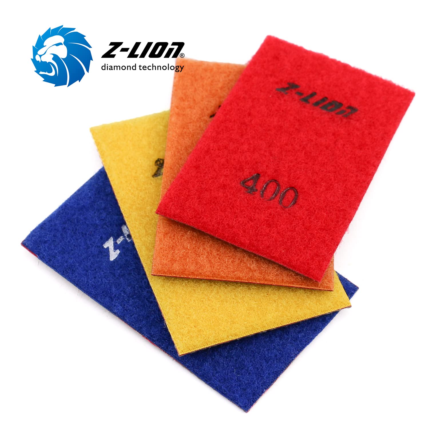 Hojas de papel abrasivo de diamante Papel de lija de diamante Parte posterior de nylon para lijar piedra de vidrio cerámica (4 unidsjuego)