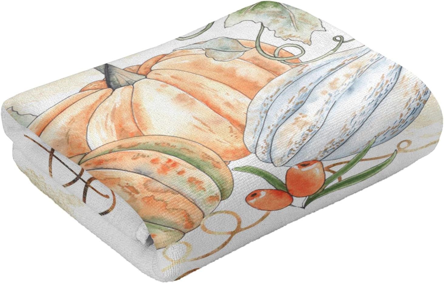 Toalla de mano con diseño de calabaza, casa de campo, Acción de Gracias, toalla de baño, 27.5 x 15.7 pulgadas, microfibra de secado rápido, suave,
