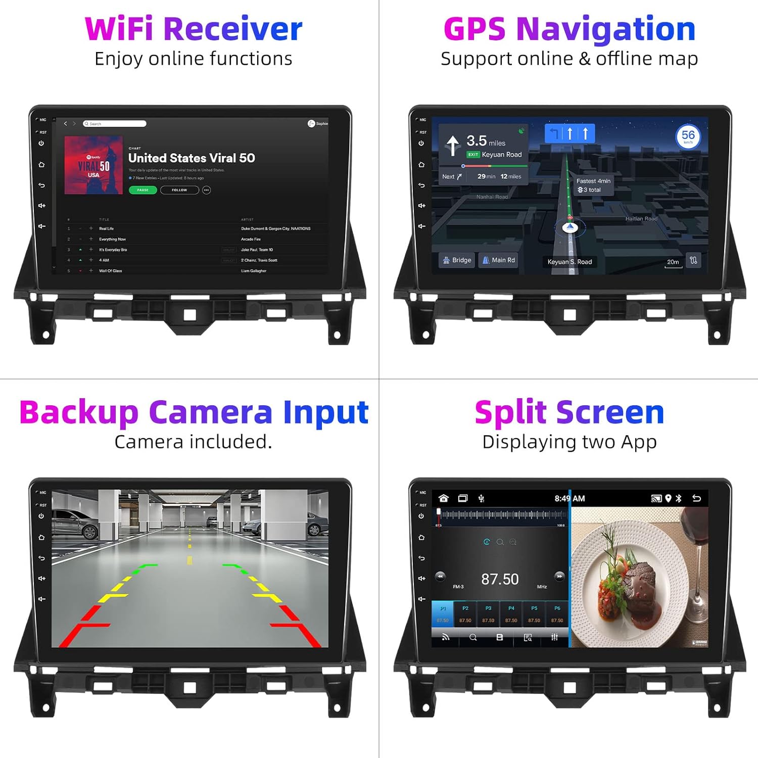 UNITOPSCI 2G 32G Android Car Stereo Radio para Honda Accord 8th 2008 2009 2010 2011 2012 2013 GPS Unidad principal de navegación WiFi 10.1 pulgadas