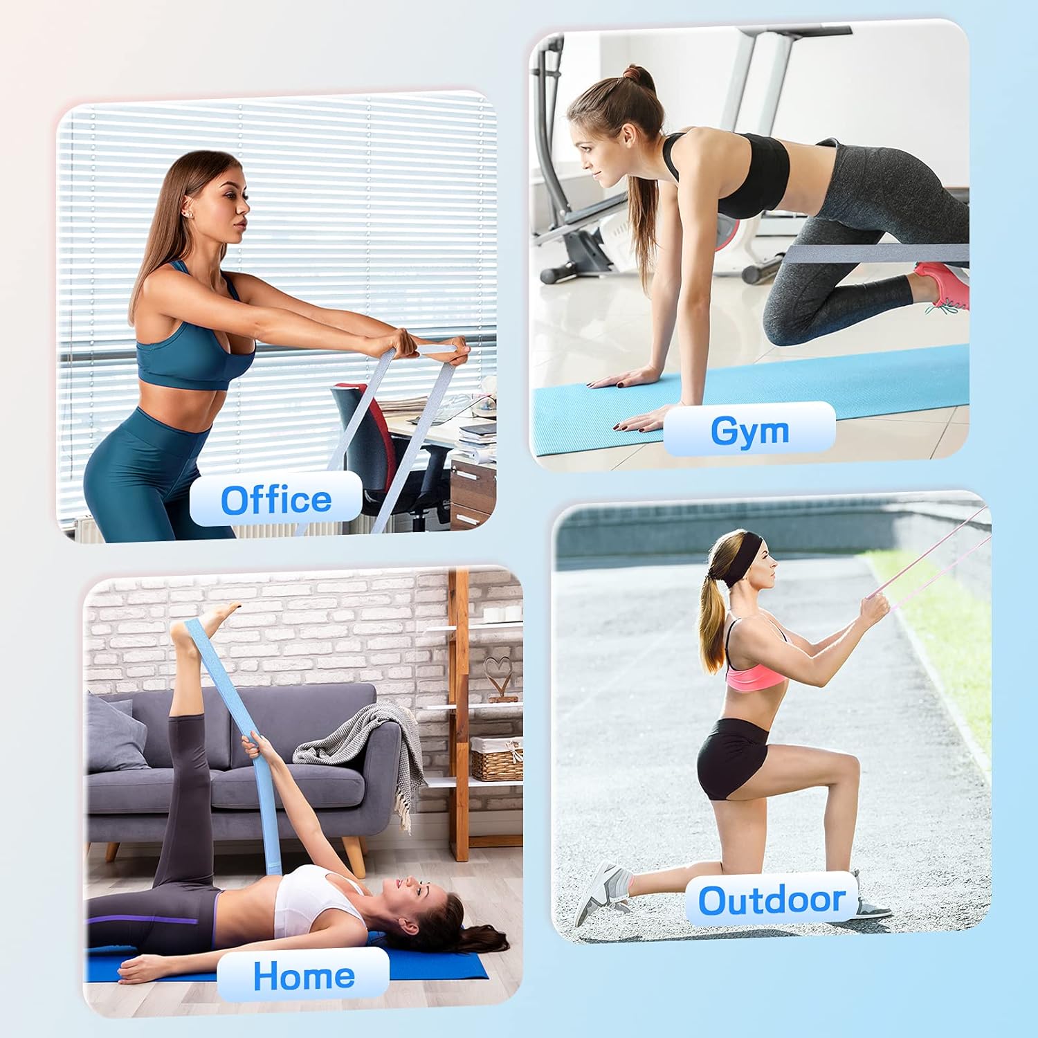 TheFitLife Resistance Exercise Bands for Women – Fabric Pull Up Workout Bands for Booty, Hip, Glute, Leg, Thigh, Squat, Butt Lift Excersize and