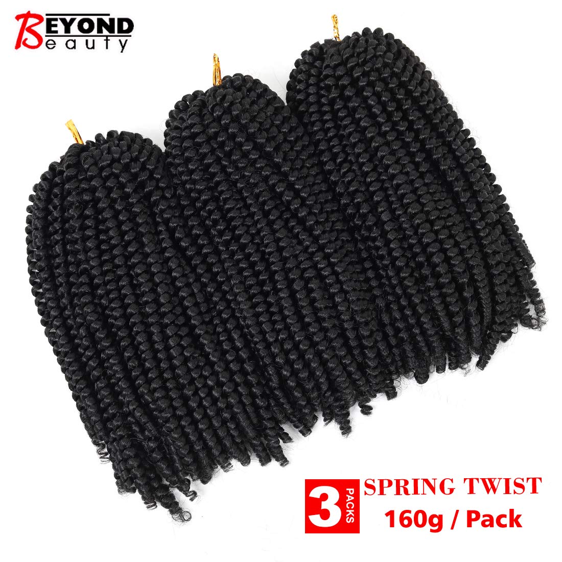 Paquete de 3 extensiones de trenzas de pelo muy rizado o trenzas africanas de pelo sintético de fibra resistente