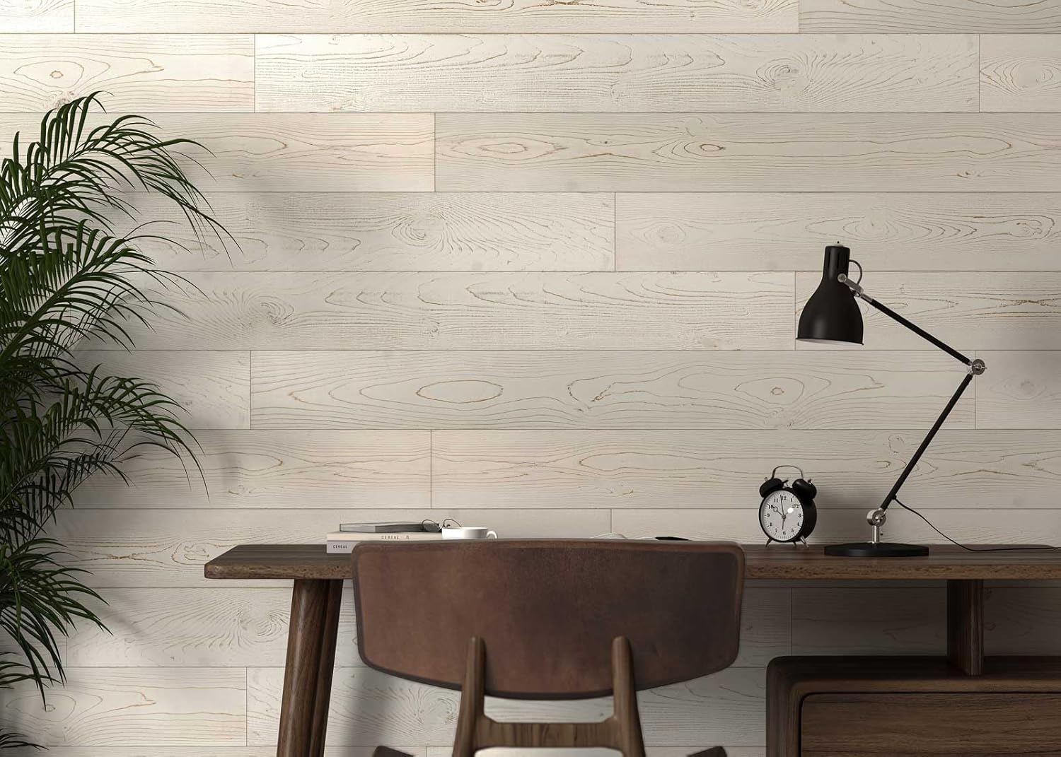 Luxdecor Tablones de pared de madera real para pared, tableros de Shiplap blancos de 5 pulgadas, tableros Shiplap para despegar y pegar, 10 tablones