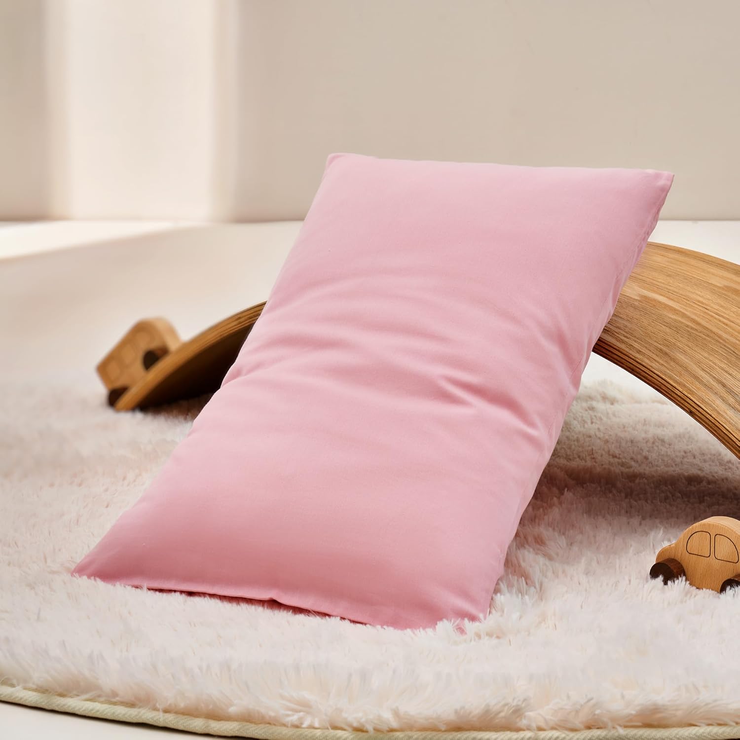 TILLYOU Fundas de almohada de algodón para niños pequeños, paquete de 2 fundas de almohada de viaje súper suaves para niños y niñas, 14.5 x 20