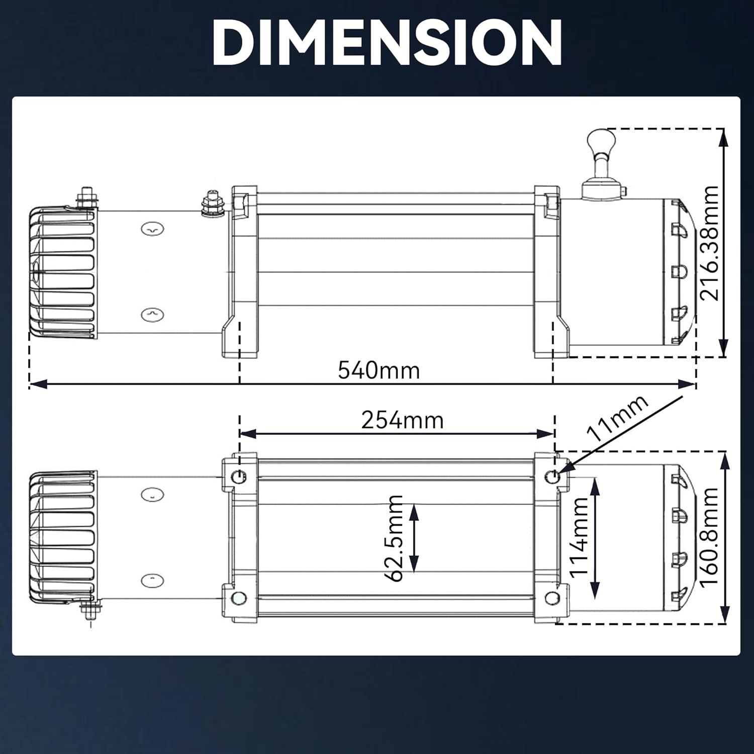 Rengue Cabrestante eléctrico, 13000 libras con cuerda sintética de 65 pies, cabrestante de potencia de 12 V con control remoto inalámbrico IP67 ATV