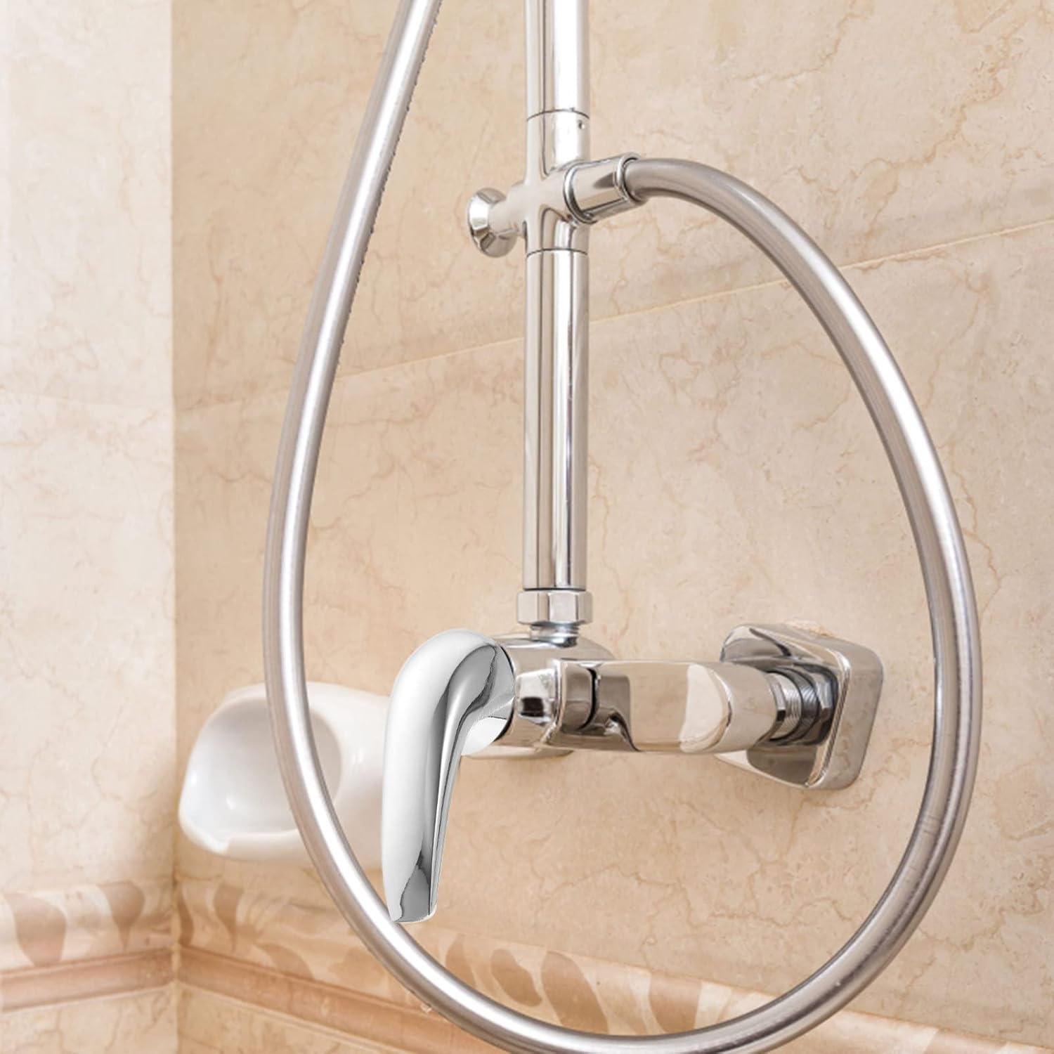 DOITOOL 5 piezas de manija de palanca de metal de repuesto para grifo de ducha de agua caliente y fría para baño, bañera, grifo de lavabo, grifo de