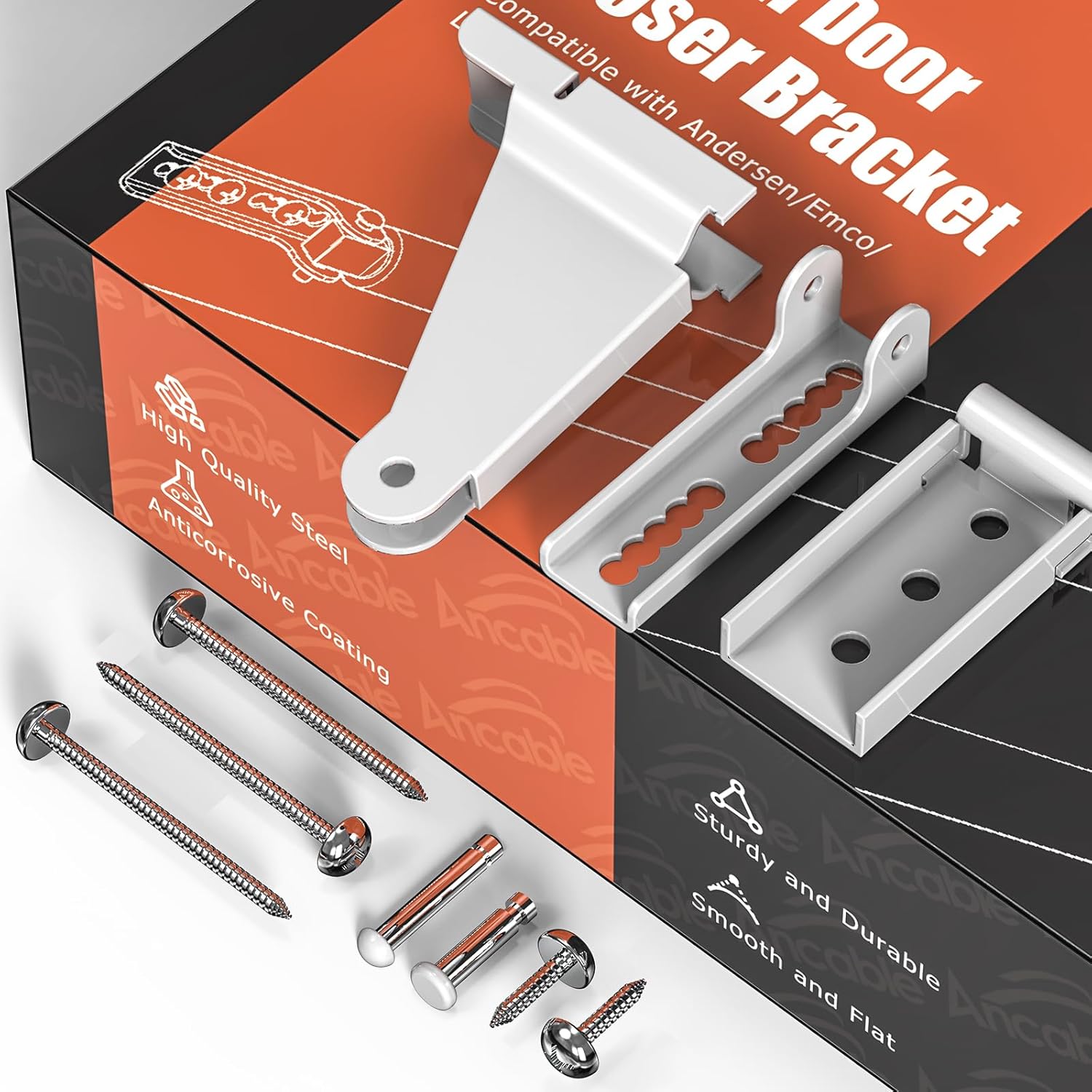 Storm Kit de soporte para cierrapuertas Andersen, 1 pieza de repuesto para puerta Storm para Andersen, Emco, Larson, 40201 kit de reparación de