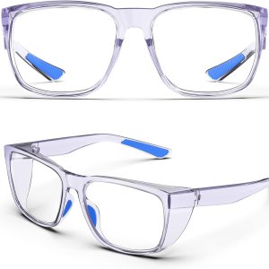 RIVBAO Gafas de seguridad para los ojos con protección UV, resistentes a los arañazos y antiniebla, gafas de laboratorio sobre gafas TA24 RIVBAO Gafas de seguridad para los ojos con protección UV, resistentes a los arañazos y antiniebla, gafas de laboratorio sobre gafas TA24