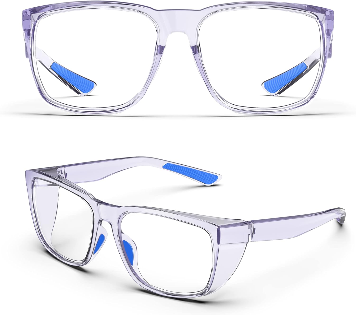 RIVBAO Gafas de seguridad para los ojos con protección UV, resistentes a los arañazos y antiniebla, gafas de laboratorio sobre gafas TA24