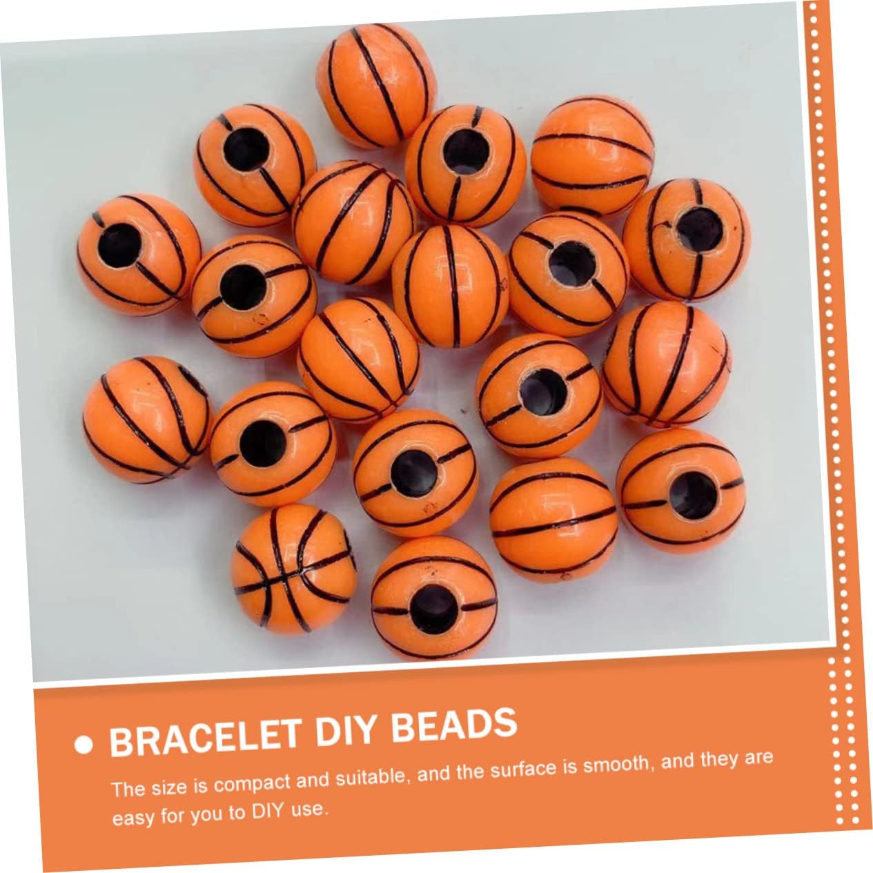 EXCEART 200 cuentas de baloncesto pulseras de fútbol, collares de amistad, medallón, collar, joyería, adorno de béisbol, cuentas de bricolaje,