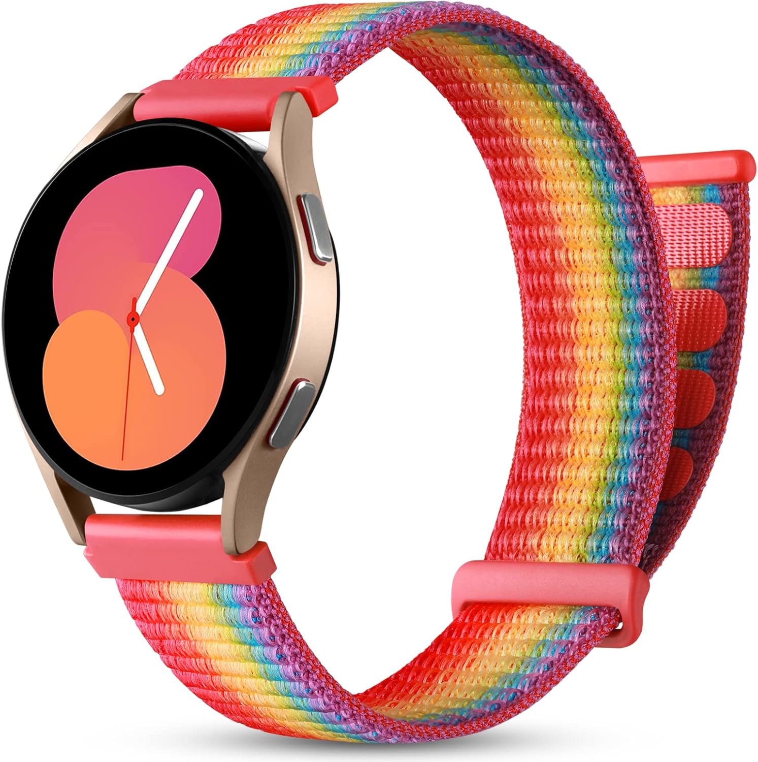 DaQin Compatible con Samsung Galaxy Watch 6 5 4 Band 1.575 in 1.732 in 0.787 in correa deportiva ajustable de nailon suave para Galaxy Watch 5 Pro