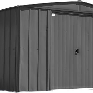Arrow Cobertizo de almacenamiento de acero clásico, 10×12, carbón Arrow Cobertizo de almacenamiento de acero clásico, 10×12, carbón