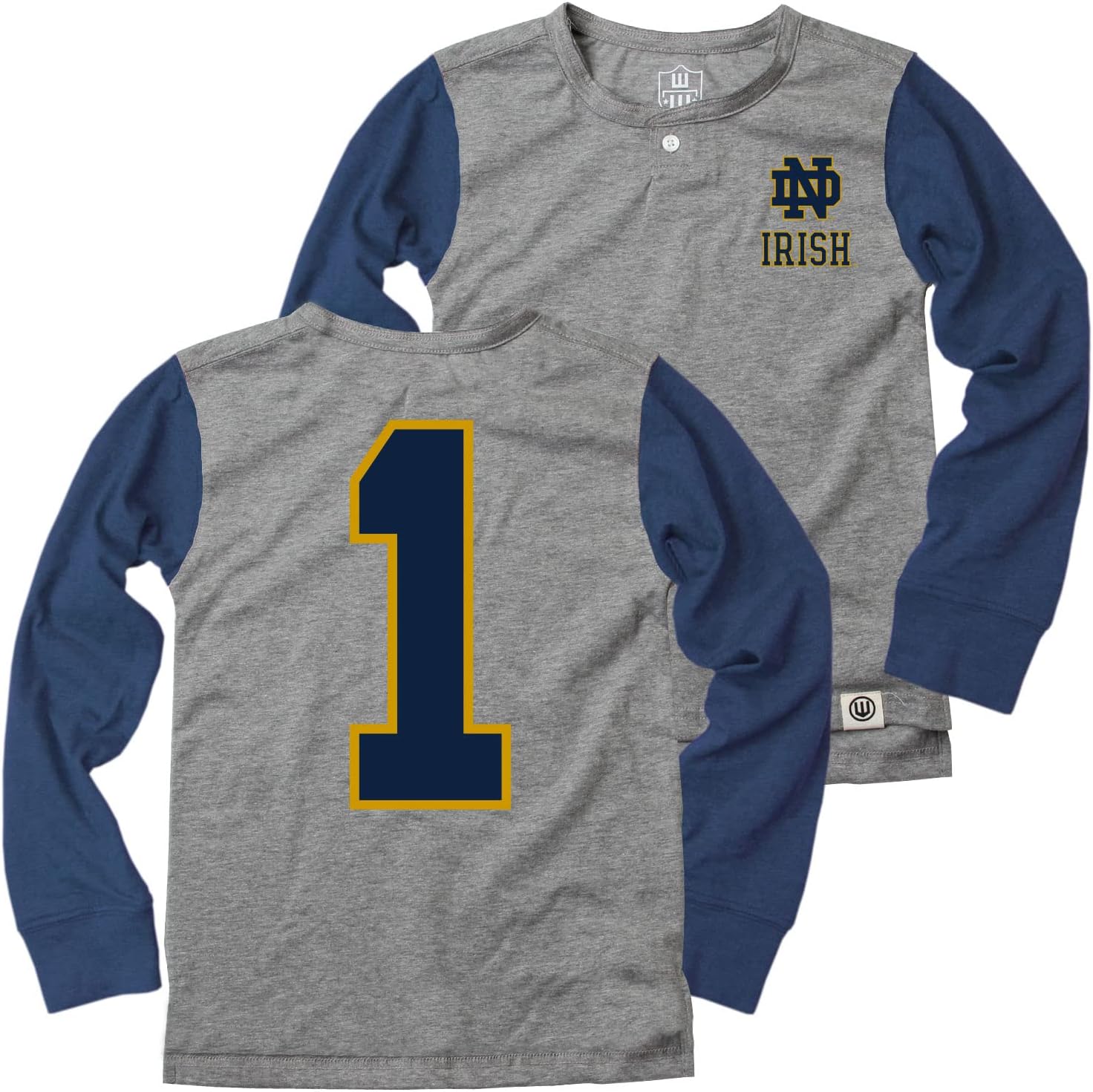 Camisa Henley de béisbol de manga larga para niños y jóvenes