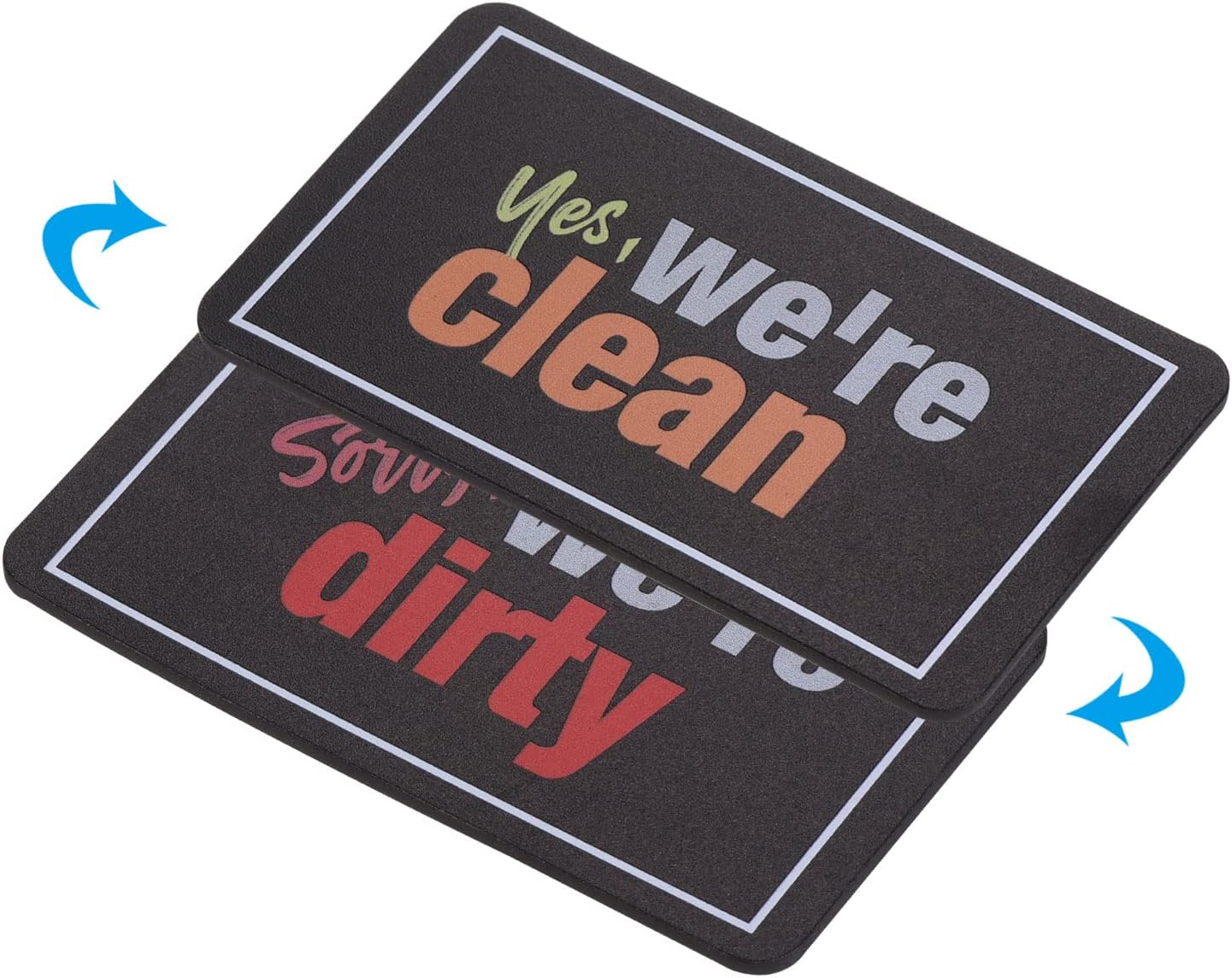 PATIKIL Dirty Clean – Imán para lavavajillas, frigorífico, suministros de organización de cocina, imán de letrero limpio y sucio, color negro