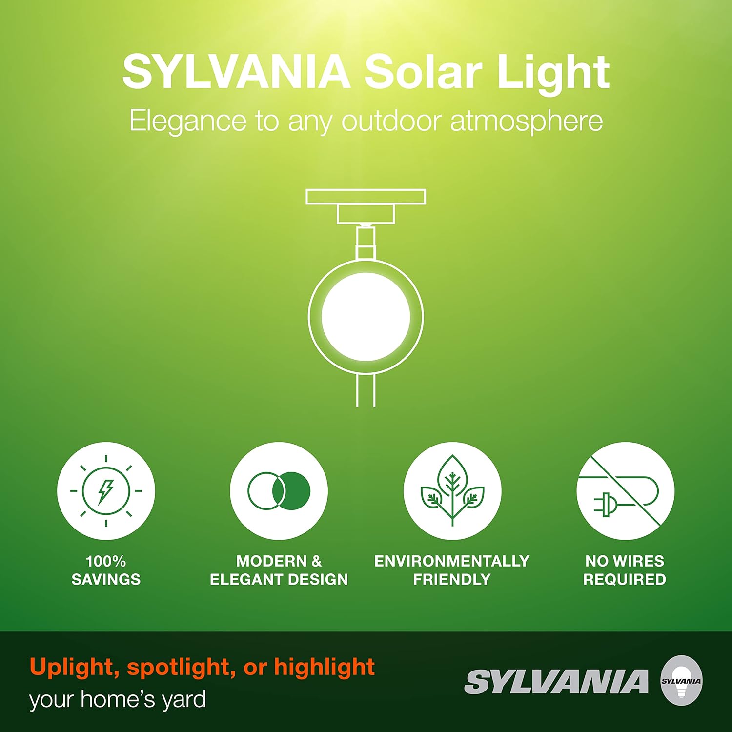 Sylvania 62217 – Luz solar de 13 pulgadas con sensor de luz diurna, LED, 5 lúmenes, 3000 K, blanco cálido, acabado negro, paquete de 4
