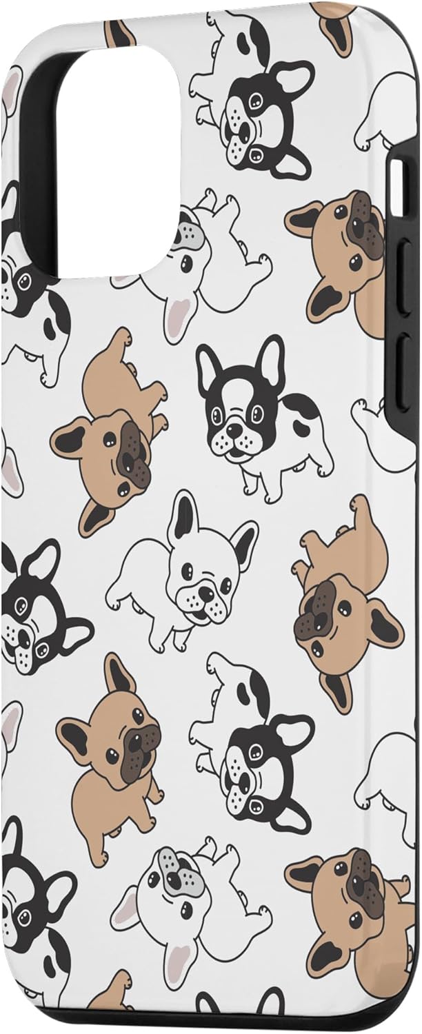 Funda para iPhone 12 mini con diseño de bulldog francés