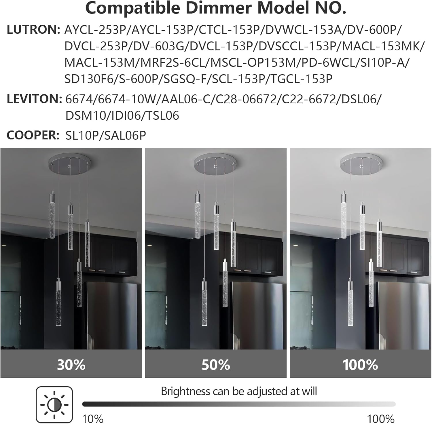Lámpara colgante moderna para isla de cocina, regulable, LED, cromada, mini, iluminación colgante, comedor, dormitorio, sala de estar, cocina,