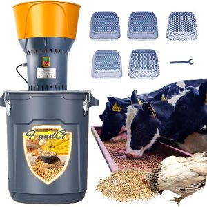 FoundGo Molinillo de molino de grano de alimentación agrícola eléctrica de 13.2gal para especias de maíz de trigo con 5 filtros 110V 1000W 50L FoundGo Molinillo de molino de grano de alimentación agrícola eléctrica de 13.2gal para especias de maíz de trigo con 5 filtros 110V 1000W 50L