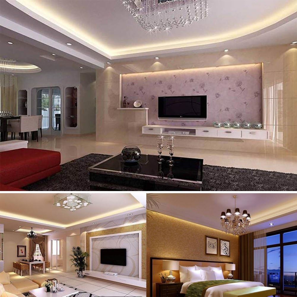 Xunata Luz LED de neón, regulable CA 110-120V flexible luces de neón LED, 3500K blanco cálido 120 LEDsM, 40 pies39.4 ft impermeable 2835 SMD LED