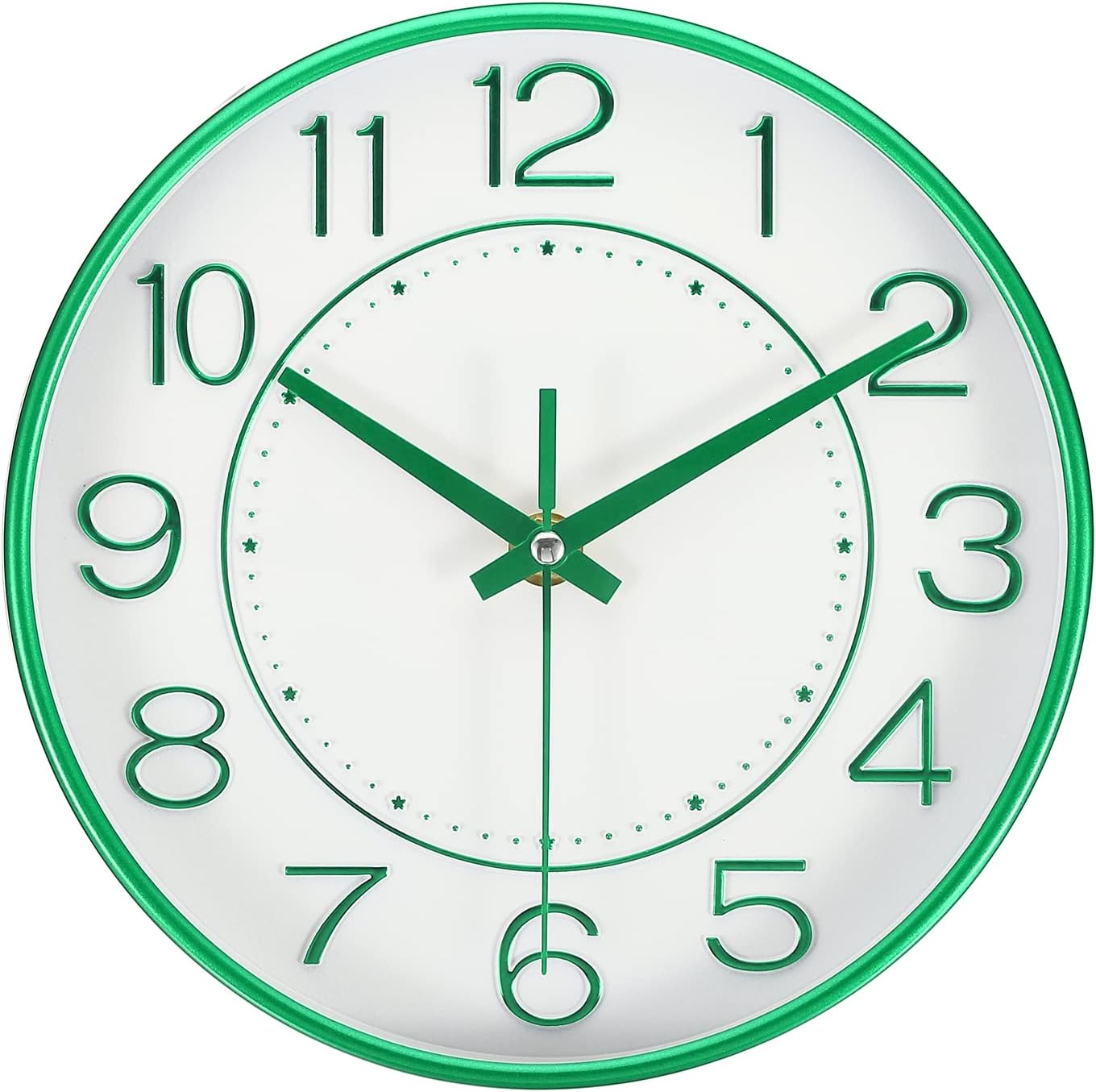 PATIKIL Reloj de pared de 8 pulgadas, funciona con pilas, silencioso y moderno reloj de pared redondo sin tictac para decoración de cocina, oficina,