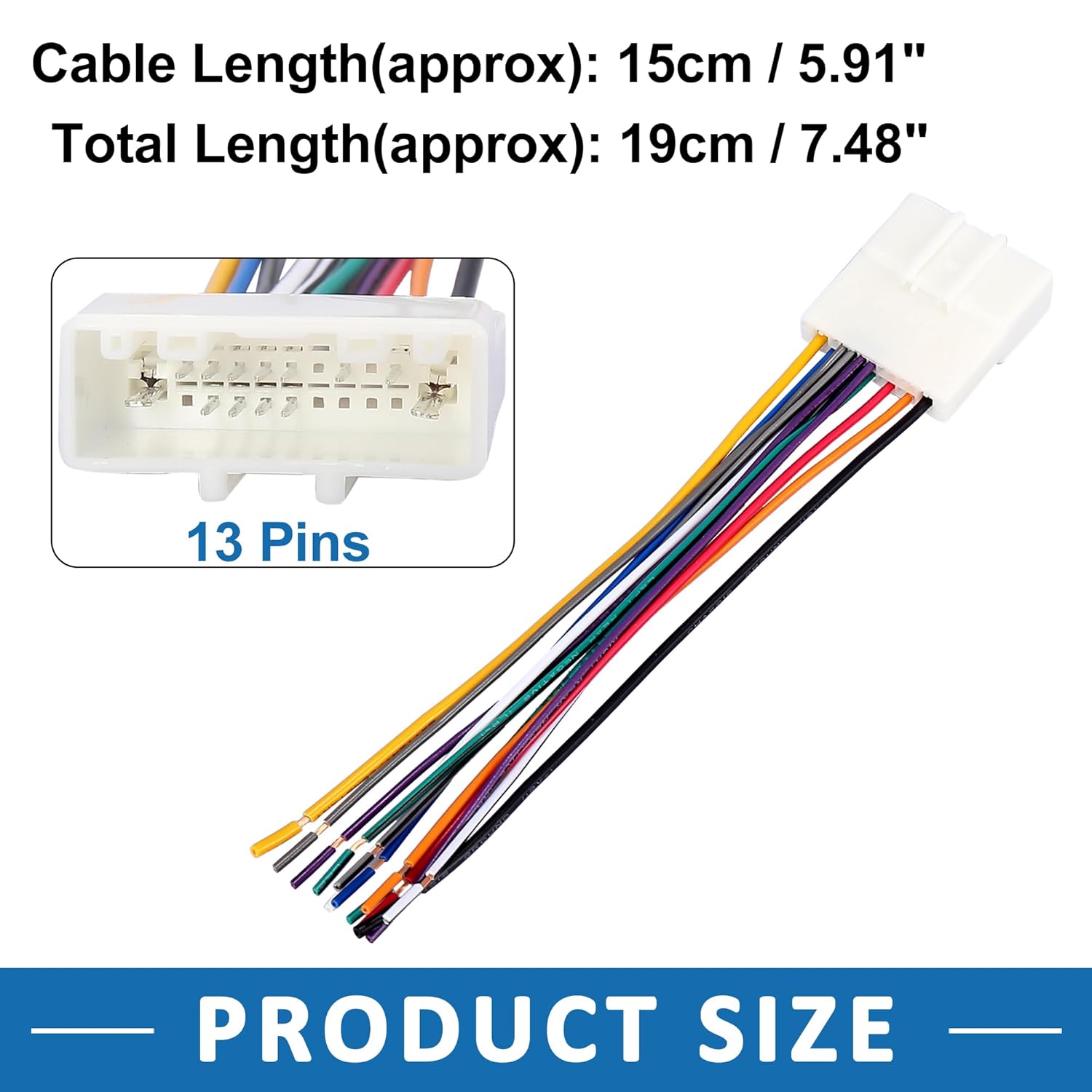 Cable de arnés de cableado para reproductor de CD estéreo para coche 70-7552 Enchufe adaptador de radio para Nissan Versa 2007-2012