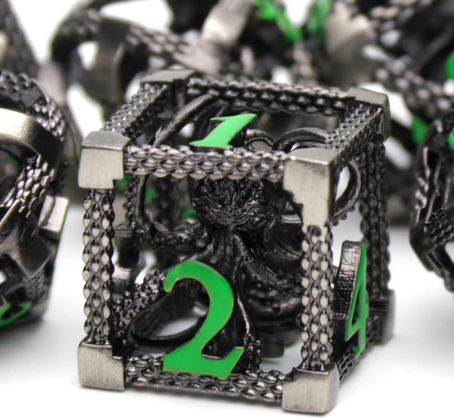 DND – Juego de dados poliédricos de metal de Dungeons and Dragons para juegos de rol, dados HNCCESG Hollow Cthulhu, dados D y D para juegos de mesa,