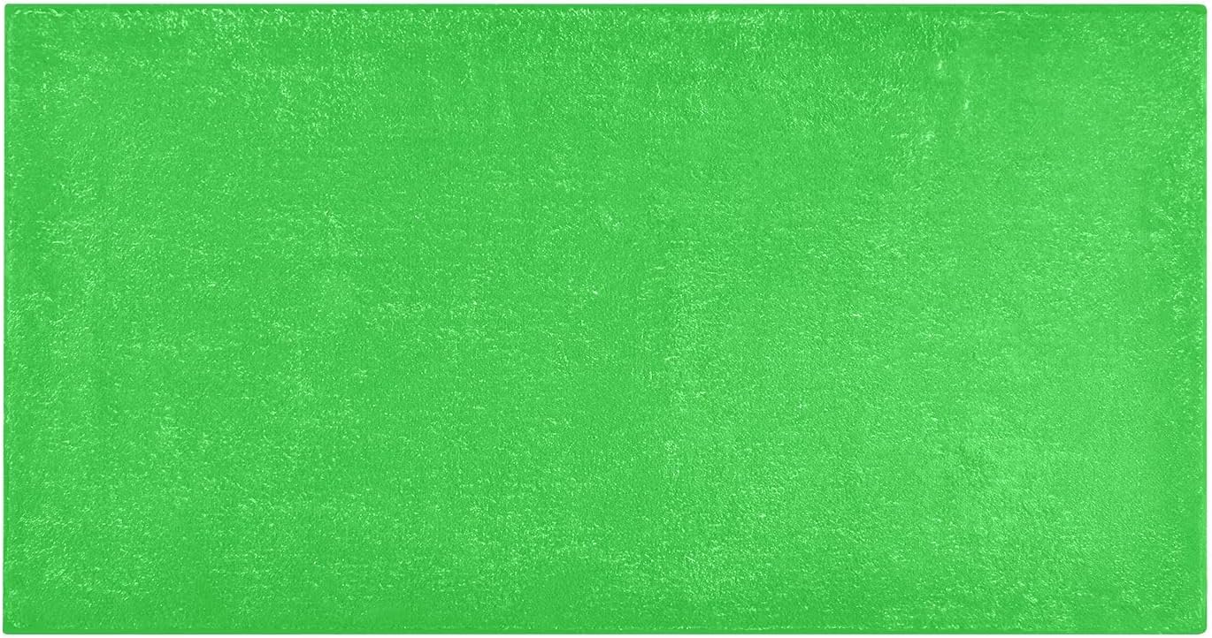 Malachite – Alfombra de baño de felpa absorbente, antideslizante, con parte trasera de goma, lavable, 39 x 20 pulgadas