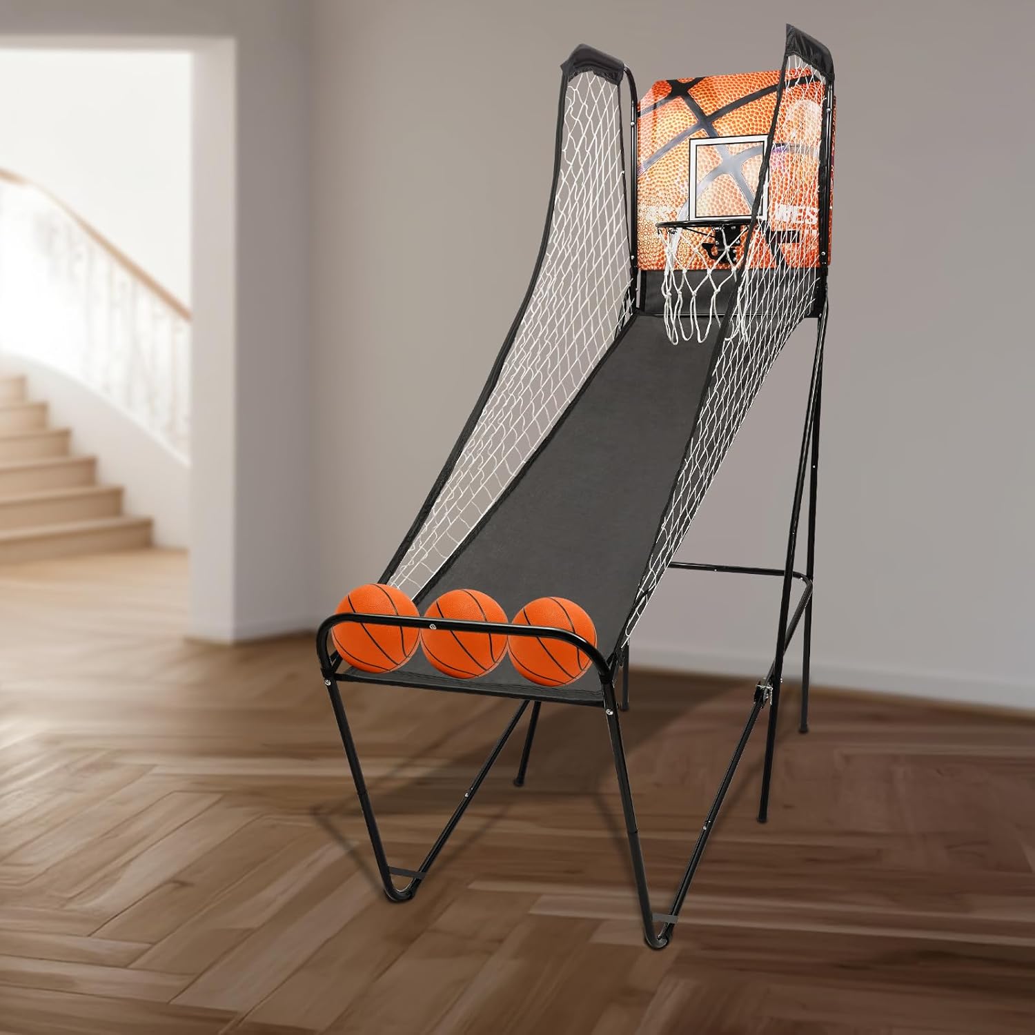 LOYALHEARTDY Juego de arcada de baloncesto para interiores, máquinas de juegos de arcade para el hogar, juego de baloncesto interior con marcador