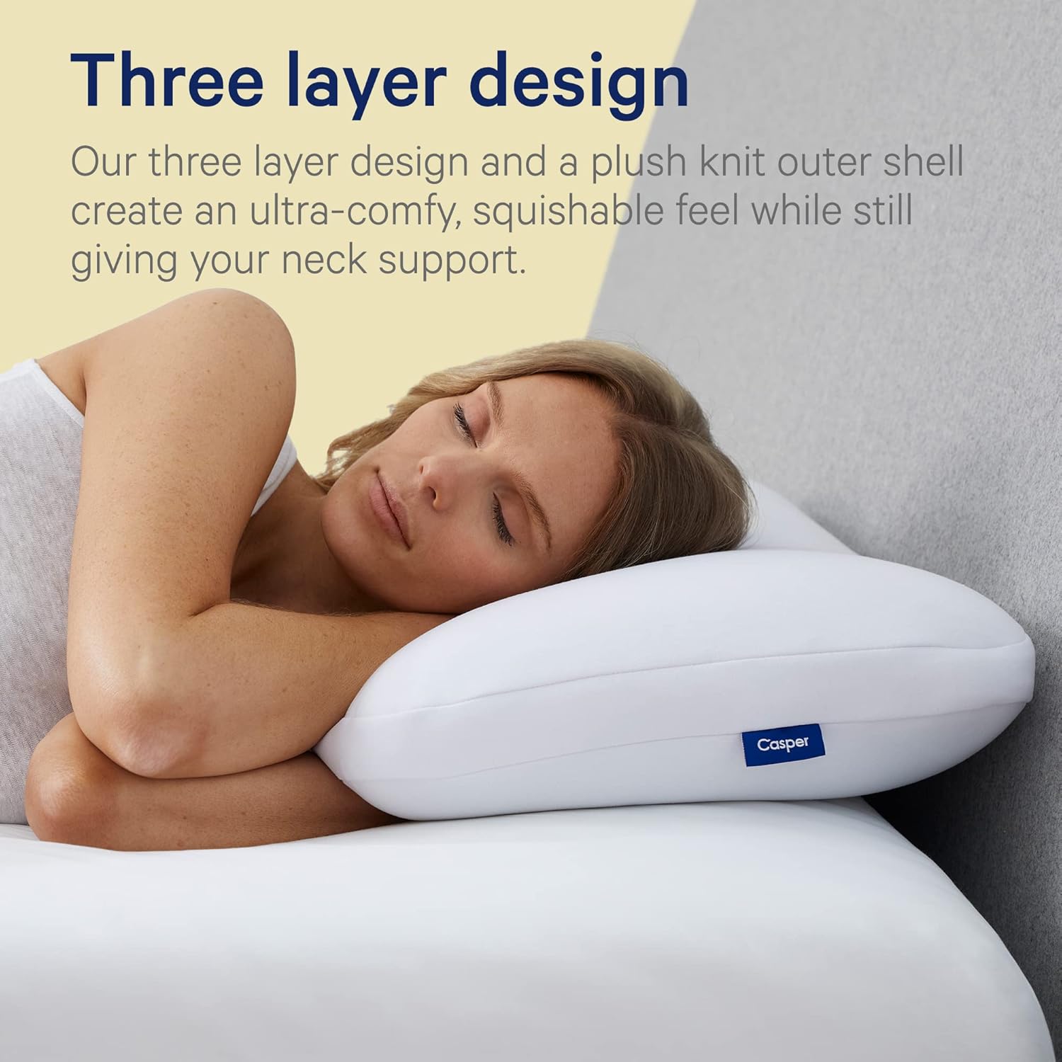 Casper Almohada híbrida Sleep, King, paquete de dos, color blanco, 2 unidades