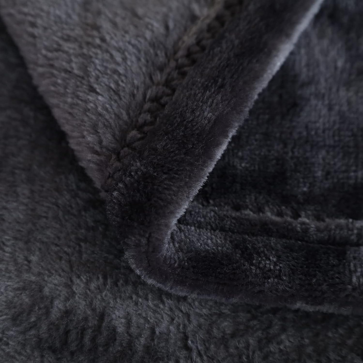 SOCHOW Manta de franela de forro polar, para todas las estaciones, ligera, súper suave y acogedora para cama o sofá, gris oscuro, 50 x 60 pulgadas