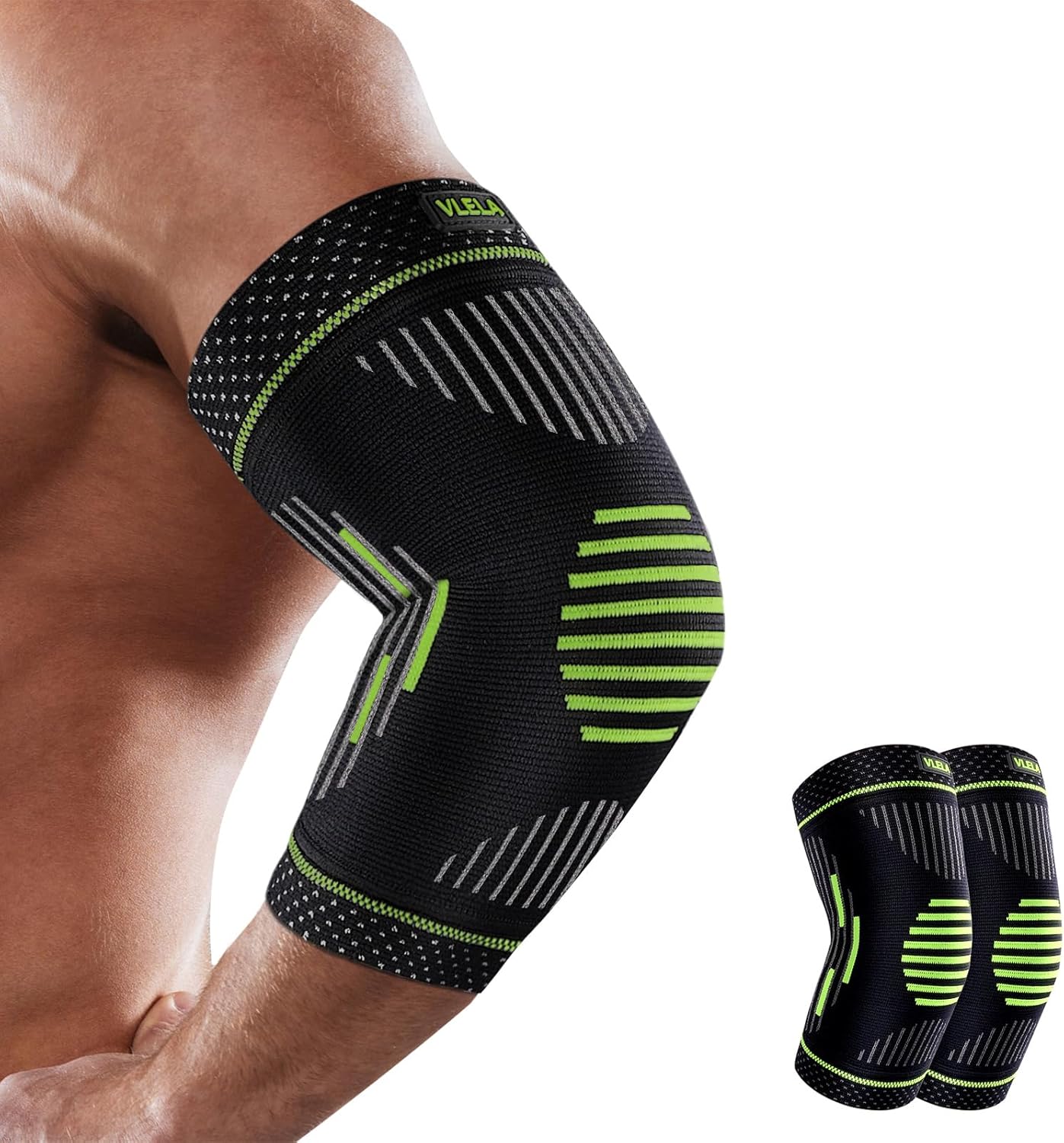 Codera de cobre, manga de compresión de codo, codo para tendinitis y codo de tenista, golfistas, artritis, bursitis. Alivio del dolor de codo,