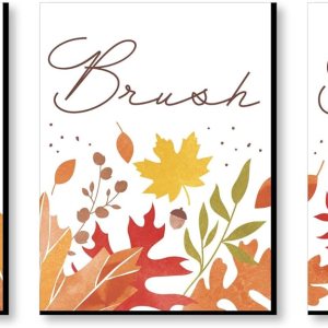 Big Dot of Happiness Follaje de otoño  Arte de pared de hojas de otoño para niños, 7.5 x 10 pulgadas, juego de 3 letreros  lavado, cepillo y descarga Big Dot of Happiness Follaje de otoño  Arte de pared de hojas de otoño para niños, 7.5 x 10 pulgadas, juego de 3 letreros  lavado, cepillo y descarga