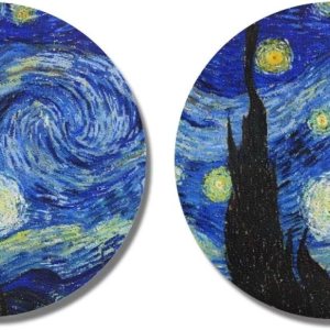 Paquete de 2 posavasos universales para vehículos con Van Gogh Starry Night impermeable, antideslizante, extraíble, portavasos para auto, camioneta, Paquete de 2 posavasos universales para vehículos con Van Gogh Starry Night impermeable, antideslizante, extraíble, portavasos para auto, camioneta,