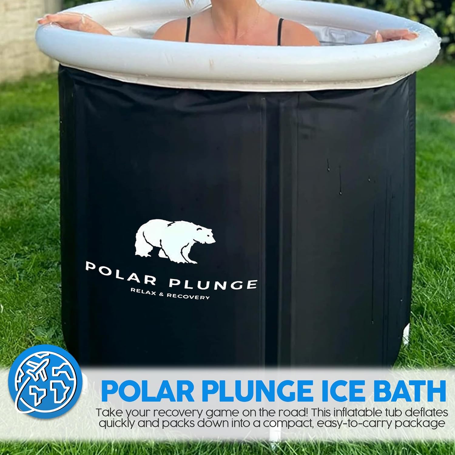 Polar Plunge – Bañera de hielo portátil para atletas, adultos y entusiastas del fitness, recuperación rápida, alivio muscular, barril de hielo