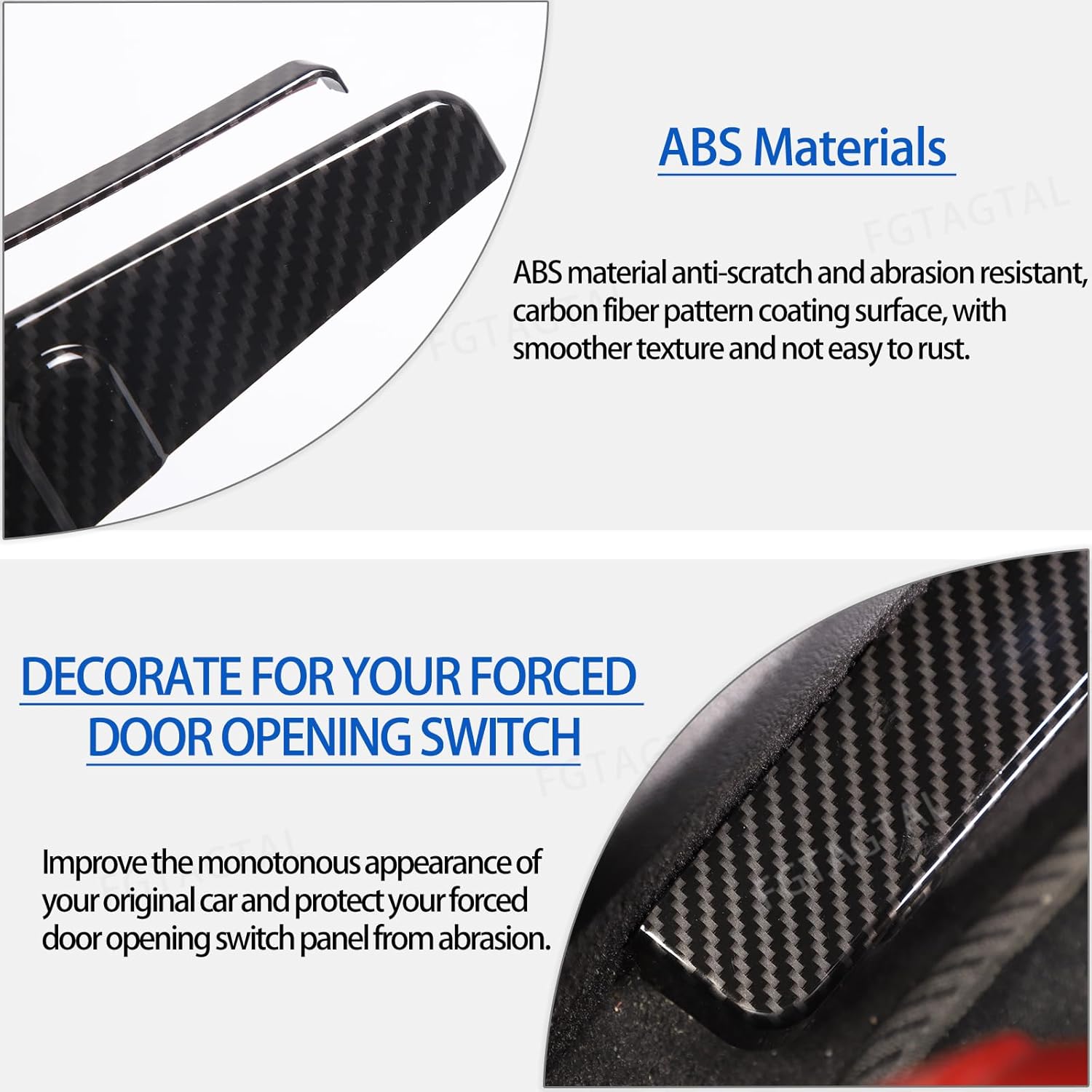 Tapacubos para interruptor de apertura forzada de puerta compatibles con Chevrolet Corvette C8 Stingray 2020-2024, accesorios adhesivos para