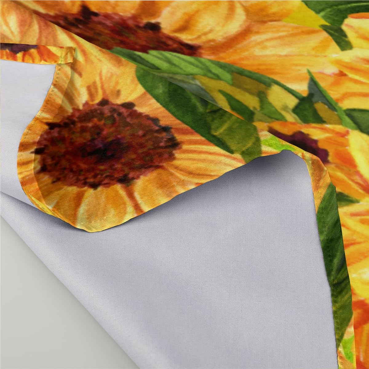 Juego de 6 servilletas de tela de verano con diseño de girasol, mariposa, lavables, reutilizables, para el hogar, fiestas, bodas y cenas, Acción de