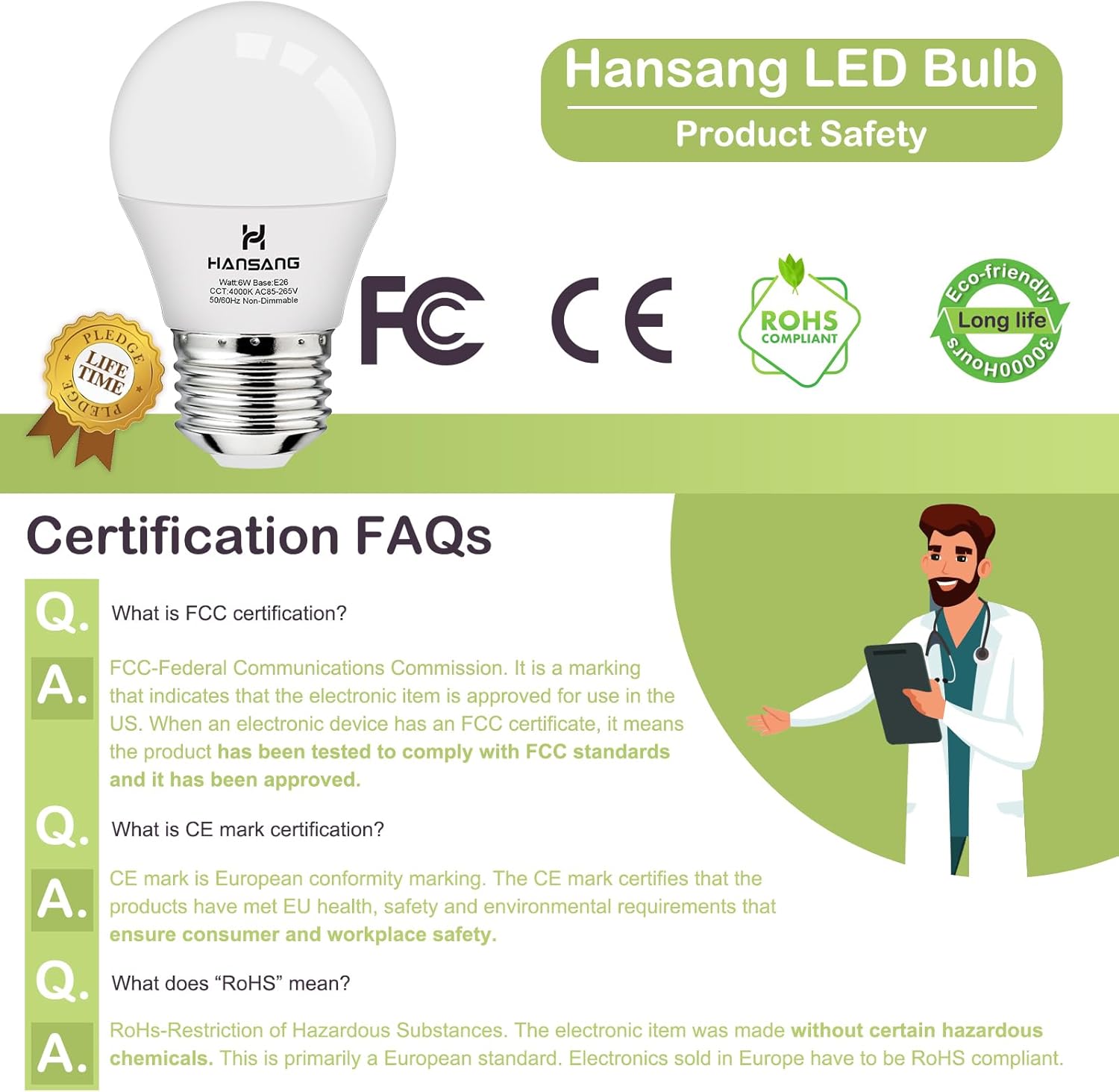 hansang Bombillas para ventilador de techo E26, luz natural de 4000 K, equivalente a 60 vatios, bombilla LED pequeña A15, bombilla de base estándar