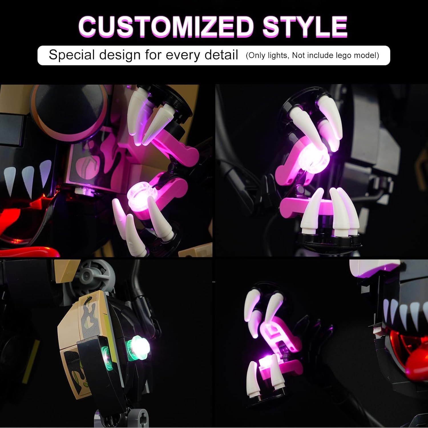Kit de luz LED para Lego Marvel Venomized Groot 76249, kit de iluminación creativa compatible con Lego 76249 (solo luces, sin juego de Lego)