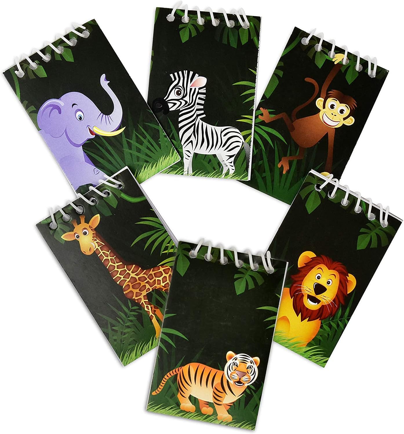 Gift Boutique 48 unidades, zoológico, selva, animal, minibloc de notas, safari, tropical, suministros de recuerdo, decoración de león, cebra,