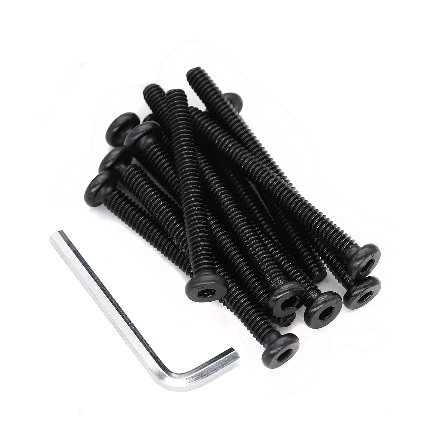 Tornillos de cabeza Allen con llave hexagonal, color negro, 10 unidades, 516-18 x 3 pulgadas