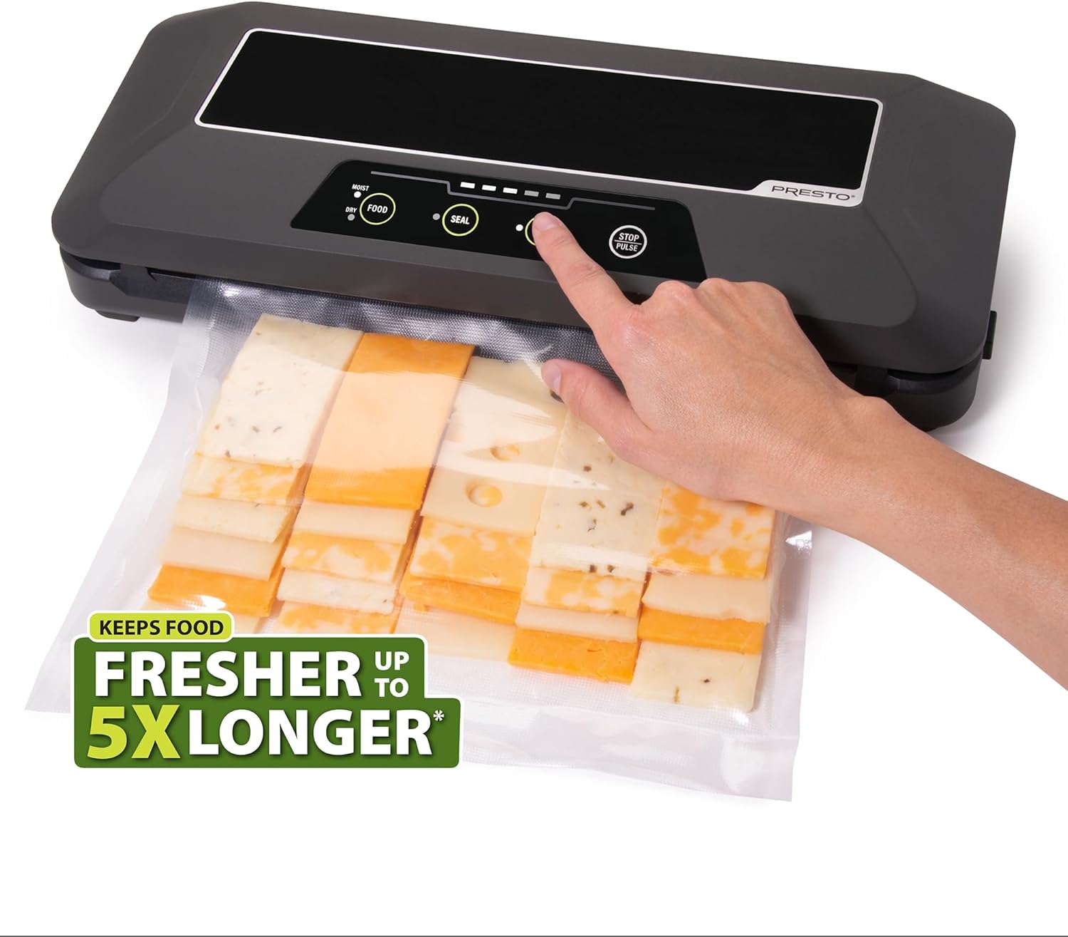 Presto 05622 FreshDaddy Sellador eléctrico automático al vacío