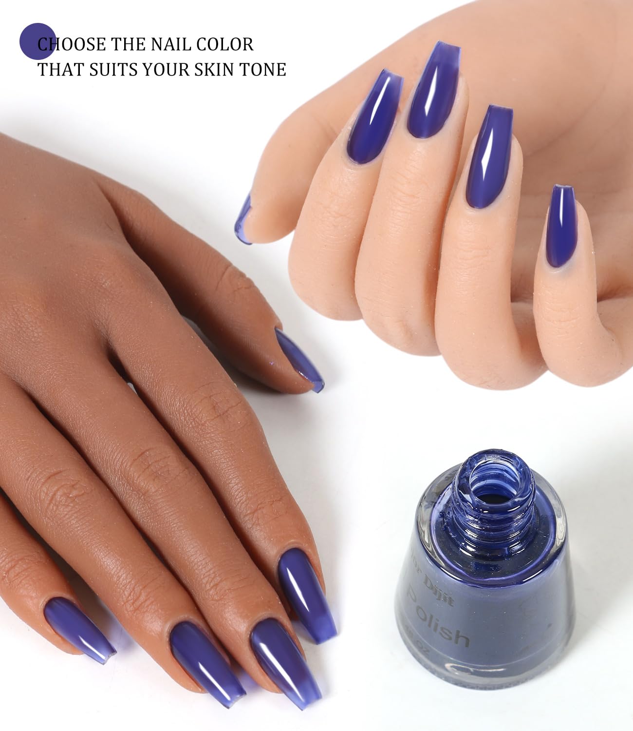 Major Dijit Esmalte de uñas Jelly Summer Blue Purple Red Green Glitter translúcido, vegano y libre de crueldad, 0.46 onzas líquidas (0.5 fl oz)