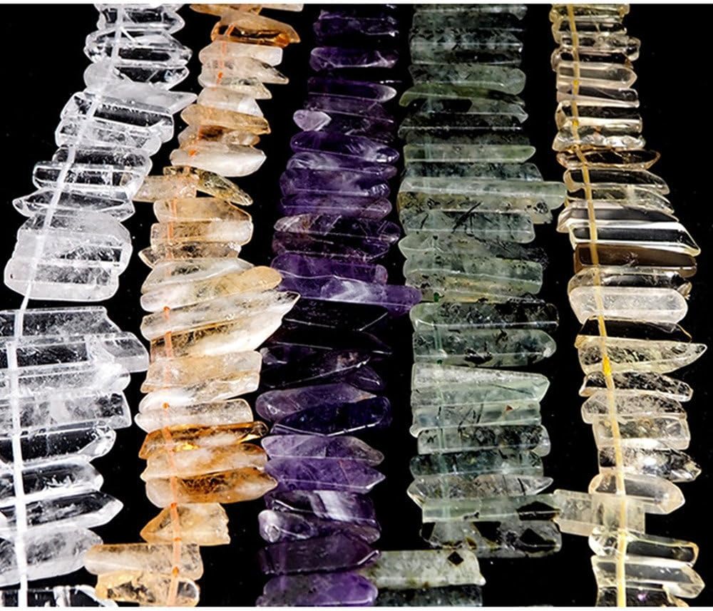 Cuentas de cristal de cuarzo rosa natural, tira plana irregular, cuentas sueltas para hacer joyas, cristal curativo, pulido o crudo en la parte