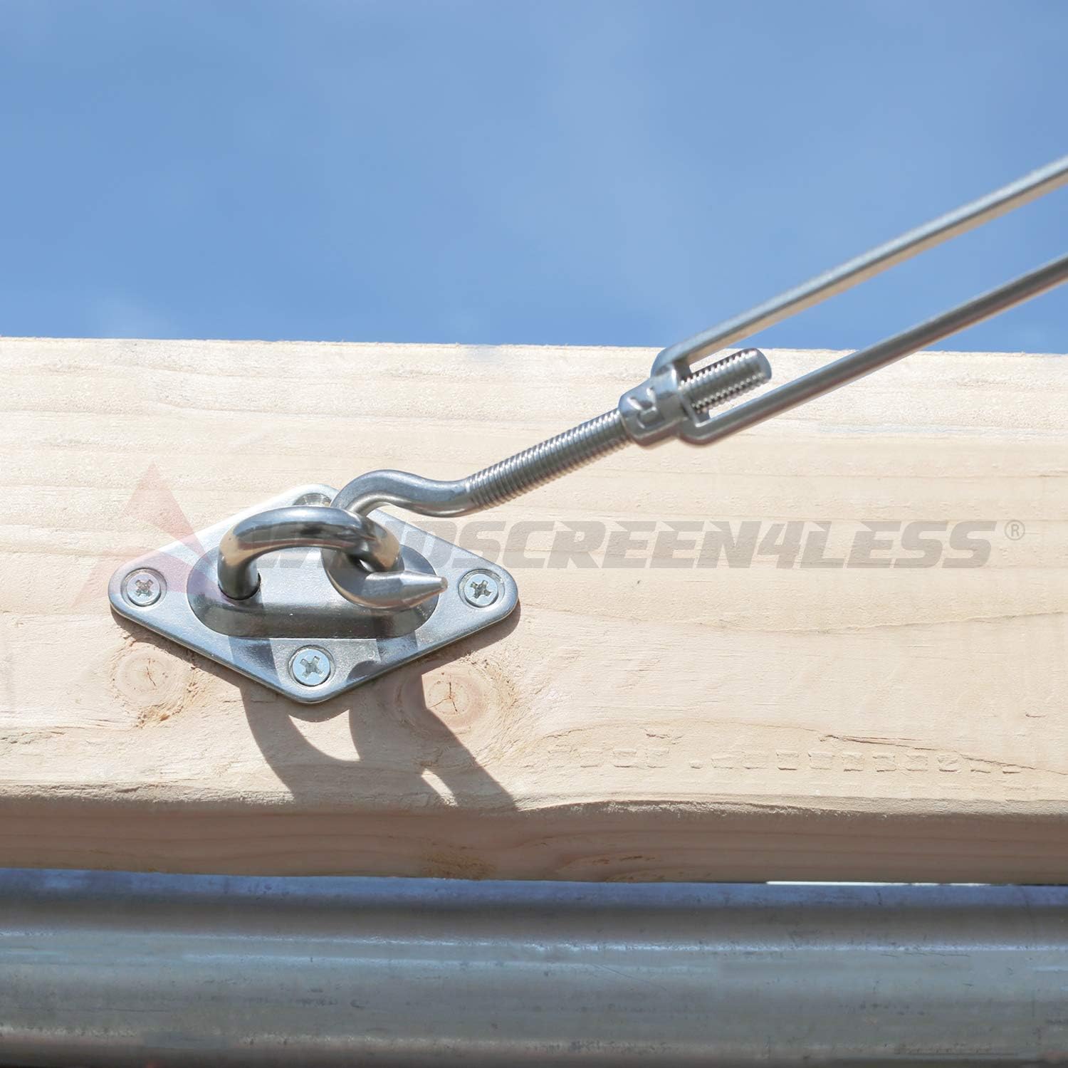 Windscreen4less. Kit de instalación para persianas, Plateado