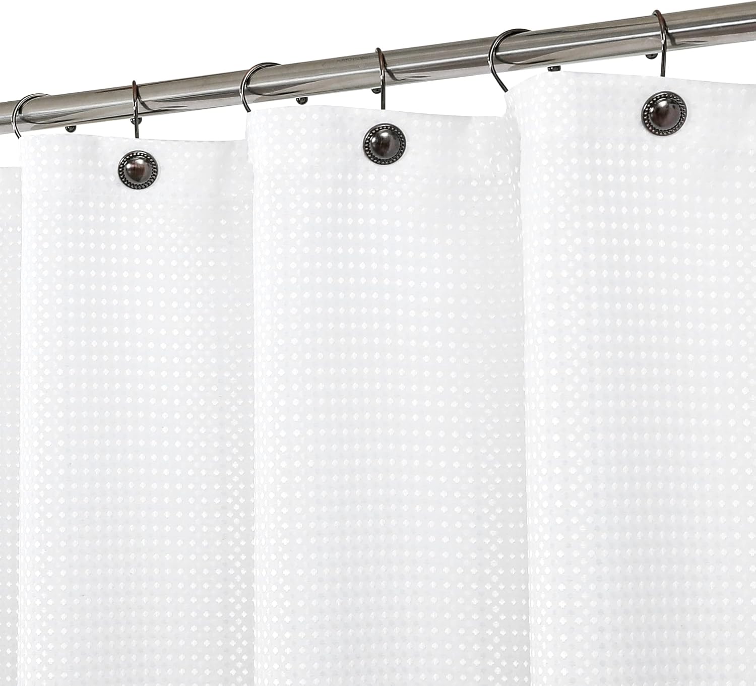 WEST LAKE Cortina de ducha gris con tejido gofre, resistente al agua, para hotel, spa, baño, cortina de ducha decorativa con ojales, sin gancho,