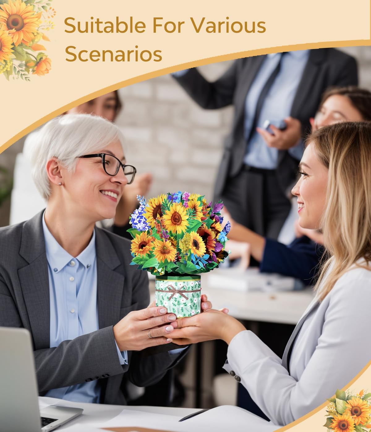 Magic Ants Forever Flower Bouquet – Tarjetas de felicitación de papel emergente 3D, juego de 2 diseños para apreciación diaria, cada tarjeta de