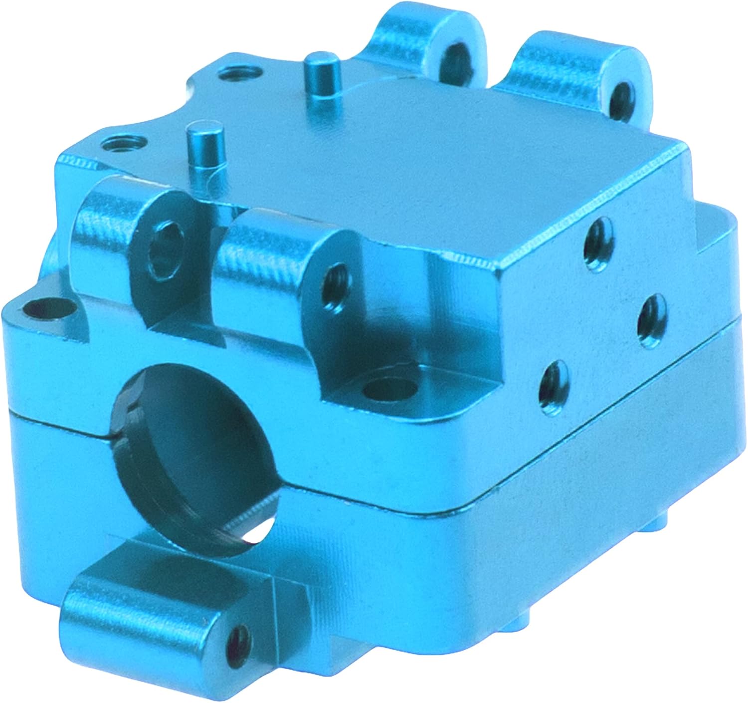 Vgoohobby Carcasa de caja de cambios diferencial de aleación de aluminio, carcasa de caja de engranajes, compatible con Wltoys 284131 K969 K989 P929