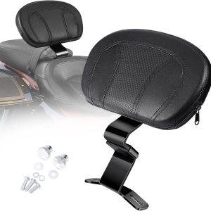 Almohadilla para respaldo delantero del conductor compatible con Harley Touring CVO Street Glide Electra Glide Road King Road Glide 2009-2022 (negro) Almohadilla para respaldo delantero del conductor compatible con Harley Touring CVO Street Glide Electra Glide Road King Road Glide 2009-2022 (negro)