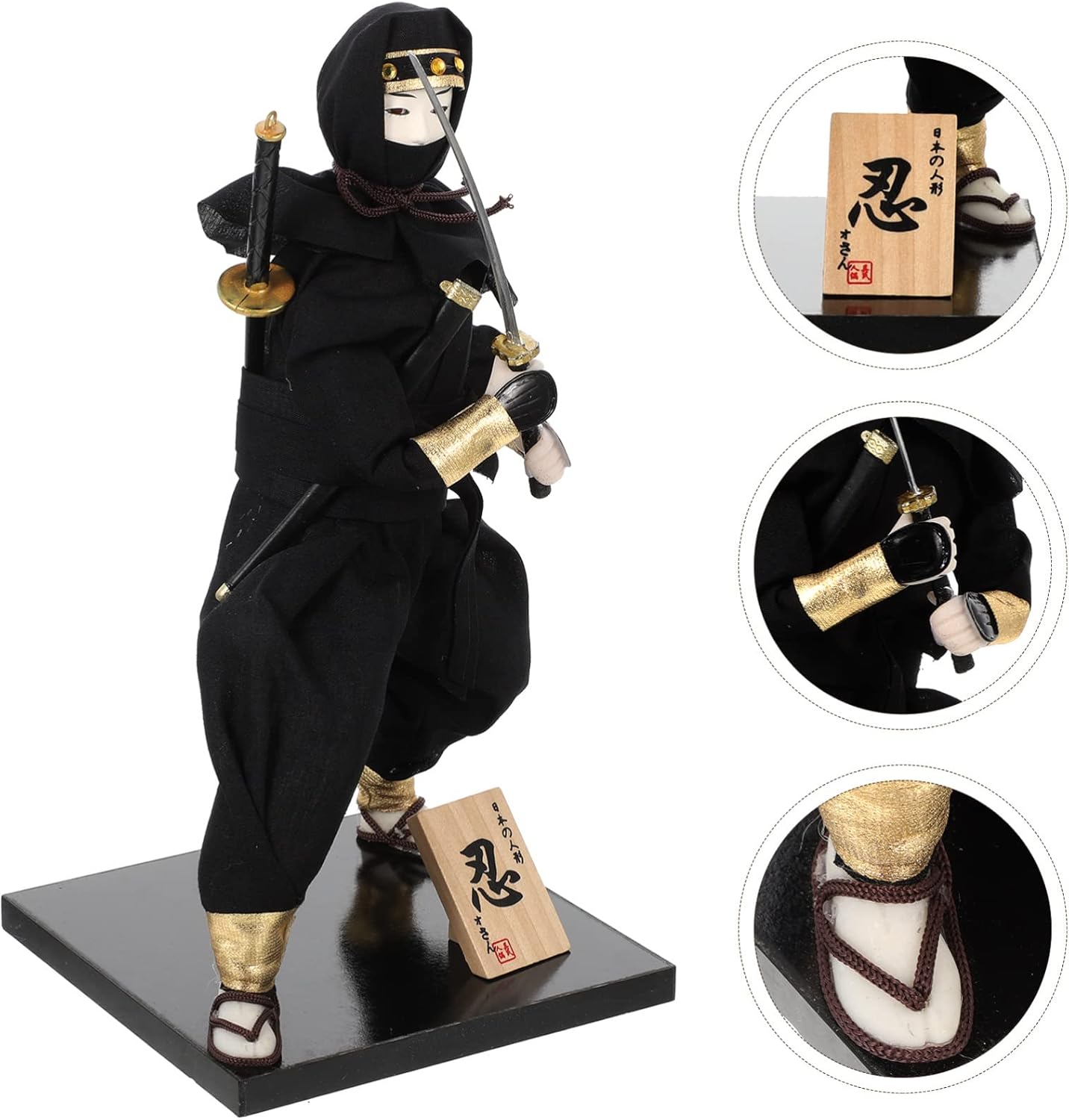 Toyvian Decoración para el hogar, decoración del hogar, figuras de acción Samurái, figura japonesa, muñecas japonesas de sushi, restaurante, adorno